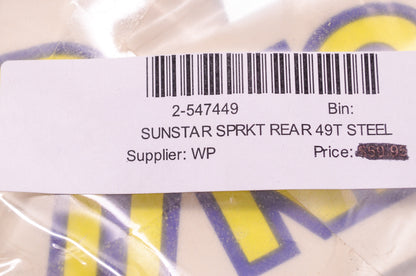 Sunstar 2-547449 Steel Rear Sprocket 49T NOS
