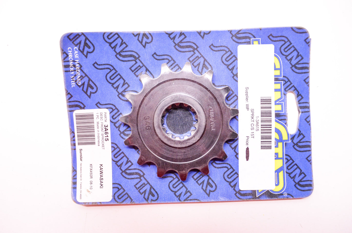 New Sunstar Front Countershaft Sprocket 15T Kawasaki KFX450R '08-10 NOS