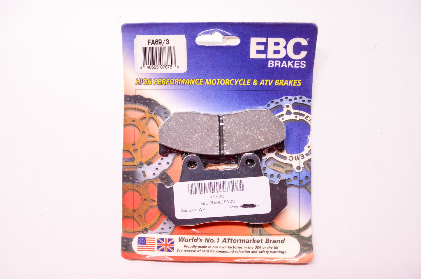 New EBC Brakes High Performance Motorcycle & ATV Brake Pads Qty 2 NOS