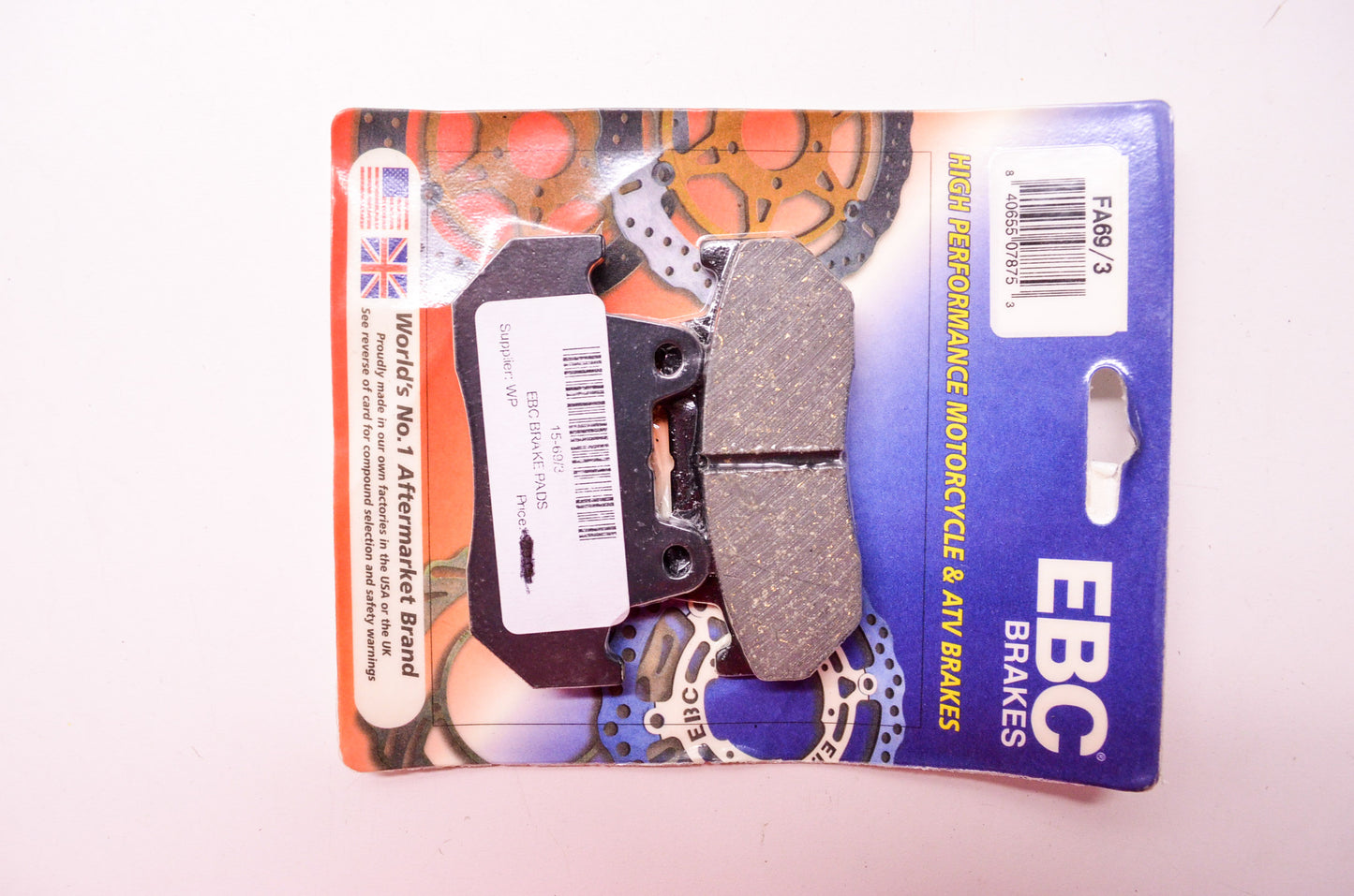New EBC Brakes High Performance Motorcycle & ATV Brake Pads Qty 2 NOS
