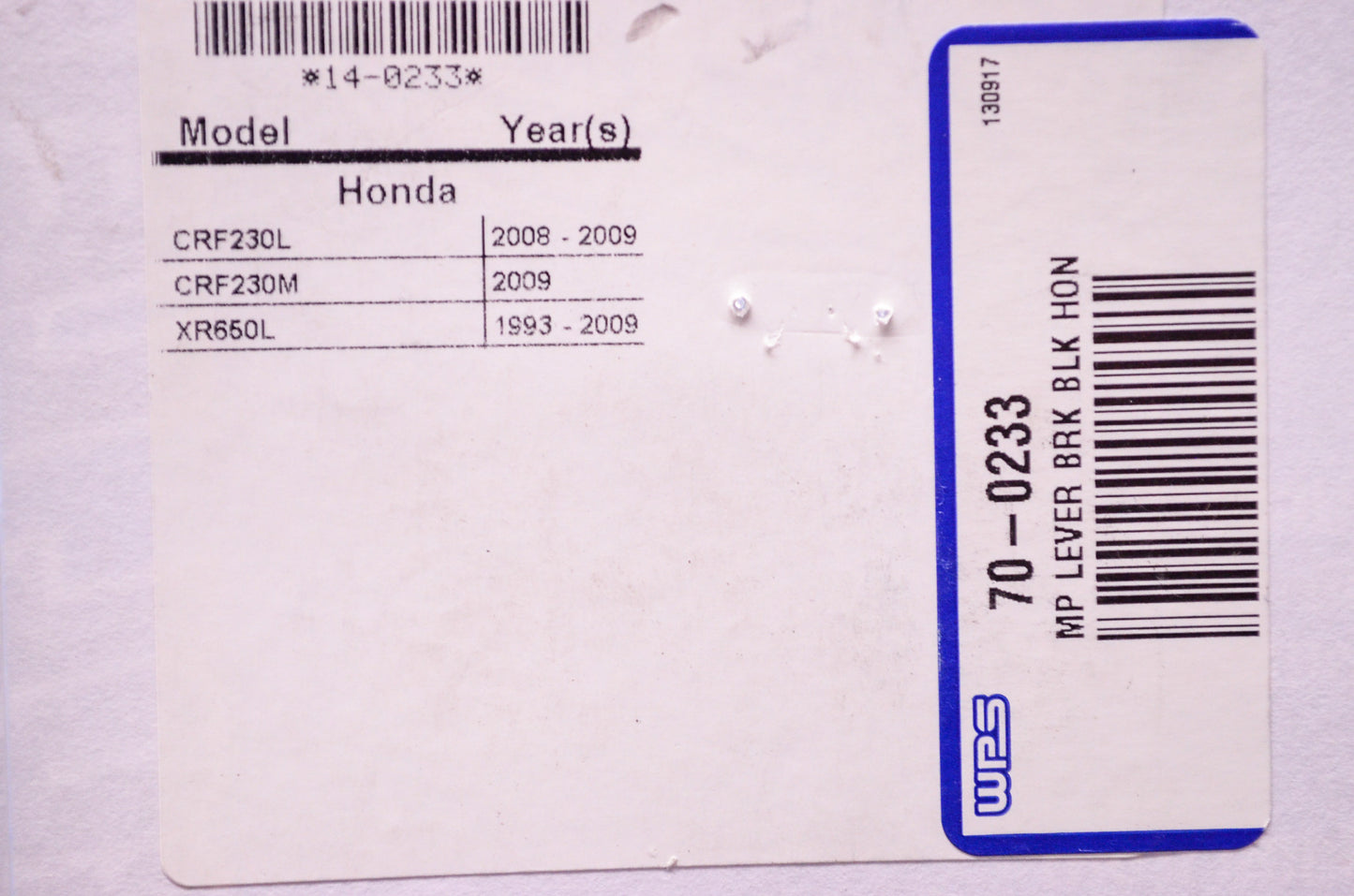 Motion Pro 14-0233 Brake Lever Honda NOS