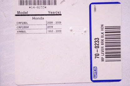 Motion Pro 14-0233 Brake Lever Honda NOS