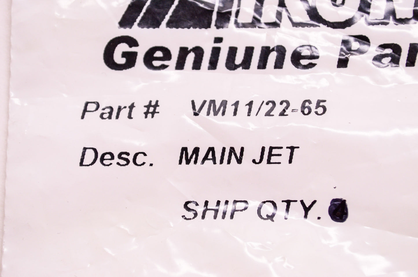 New Mikuni Main Jet Round #65 NOS