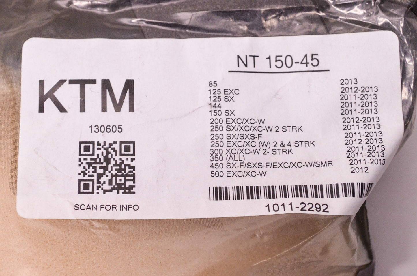 No Toil 90-15045, NT150-45, 1011-2292 Premium Air Filter KTM NOS