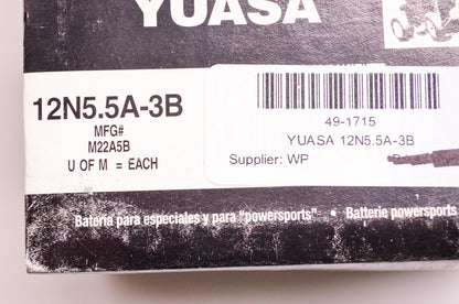 New Yuasa Powersports & Specialty Battery Kit NOS