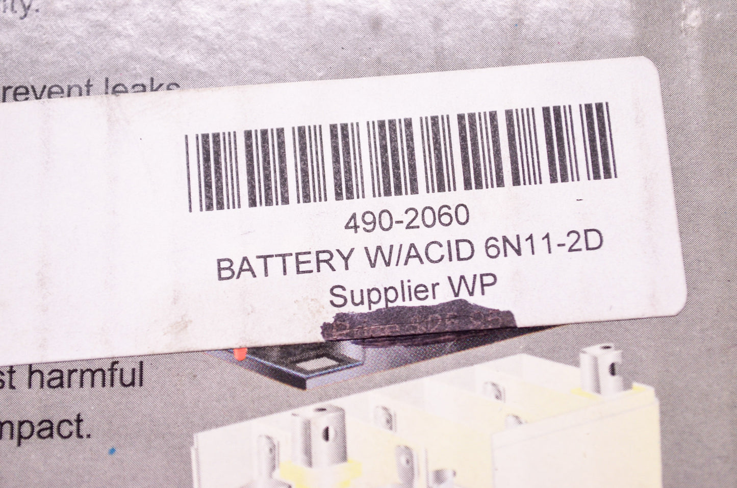 New WPS Motorcycle Battery Kit w/ Acid NOS