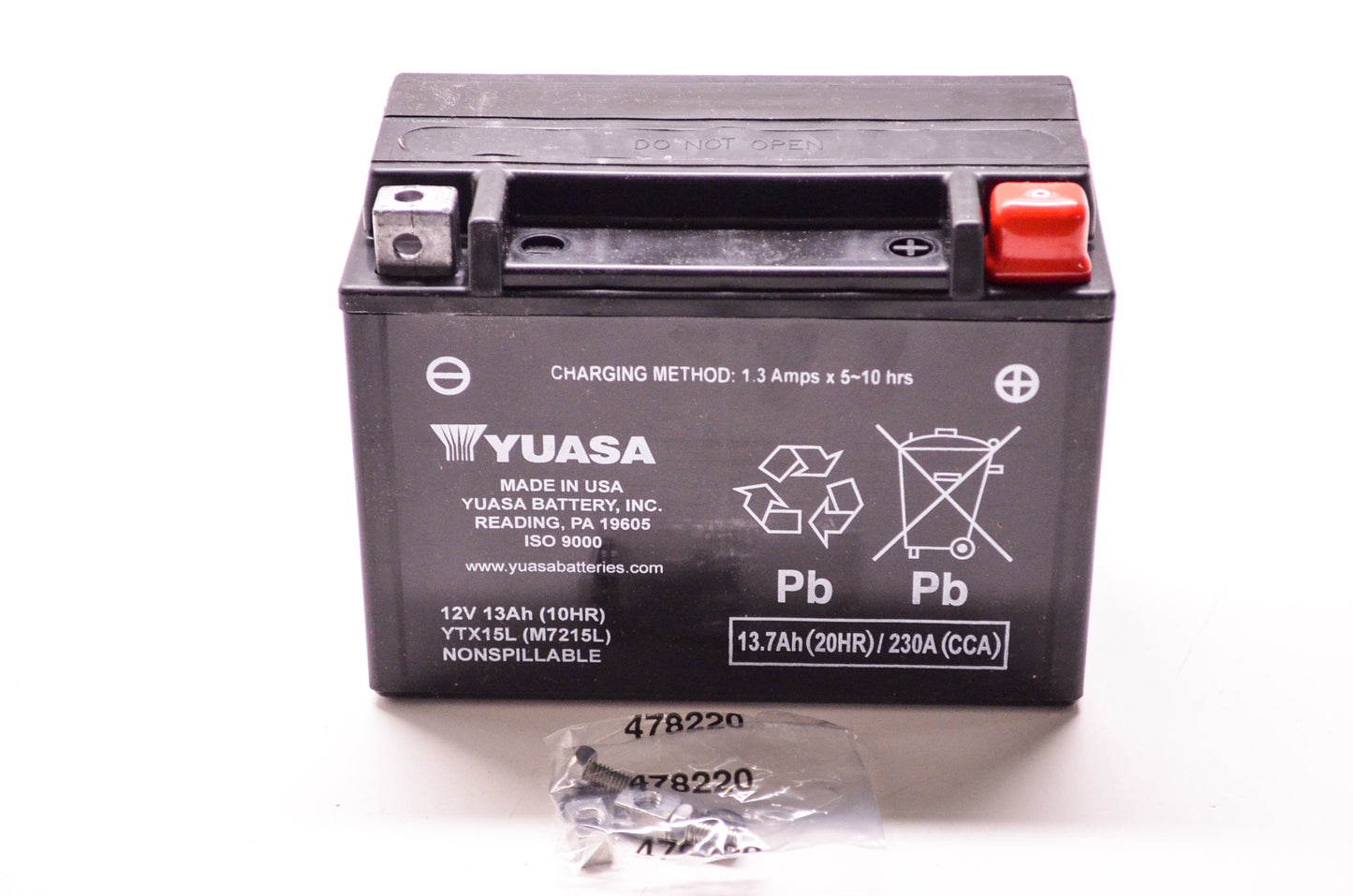 New Yuasa Powersports & Specialty Wet Battery Kit 13 Amp NOS