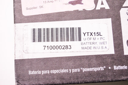 New Yuasa Powersports & Specialty Wet Battery Kit 13 Amp NOS