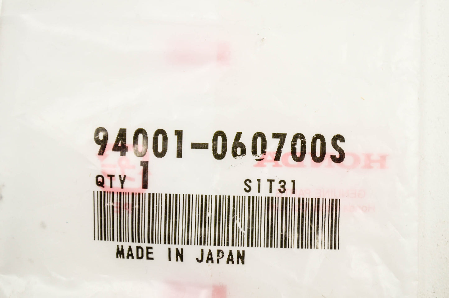 OEM Honda 94001-06070-0S Hex Nut 6mm NOS