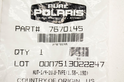 New OEM Polaris U Nut 1/4-20 NOS