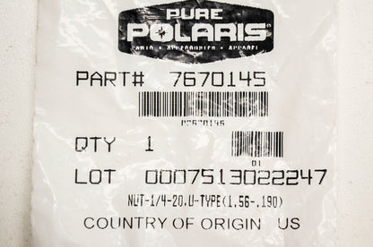 New OEM Polaris U Nut 1/4-20 NOS