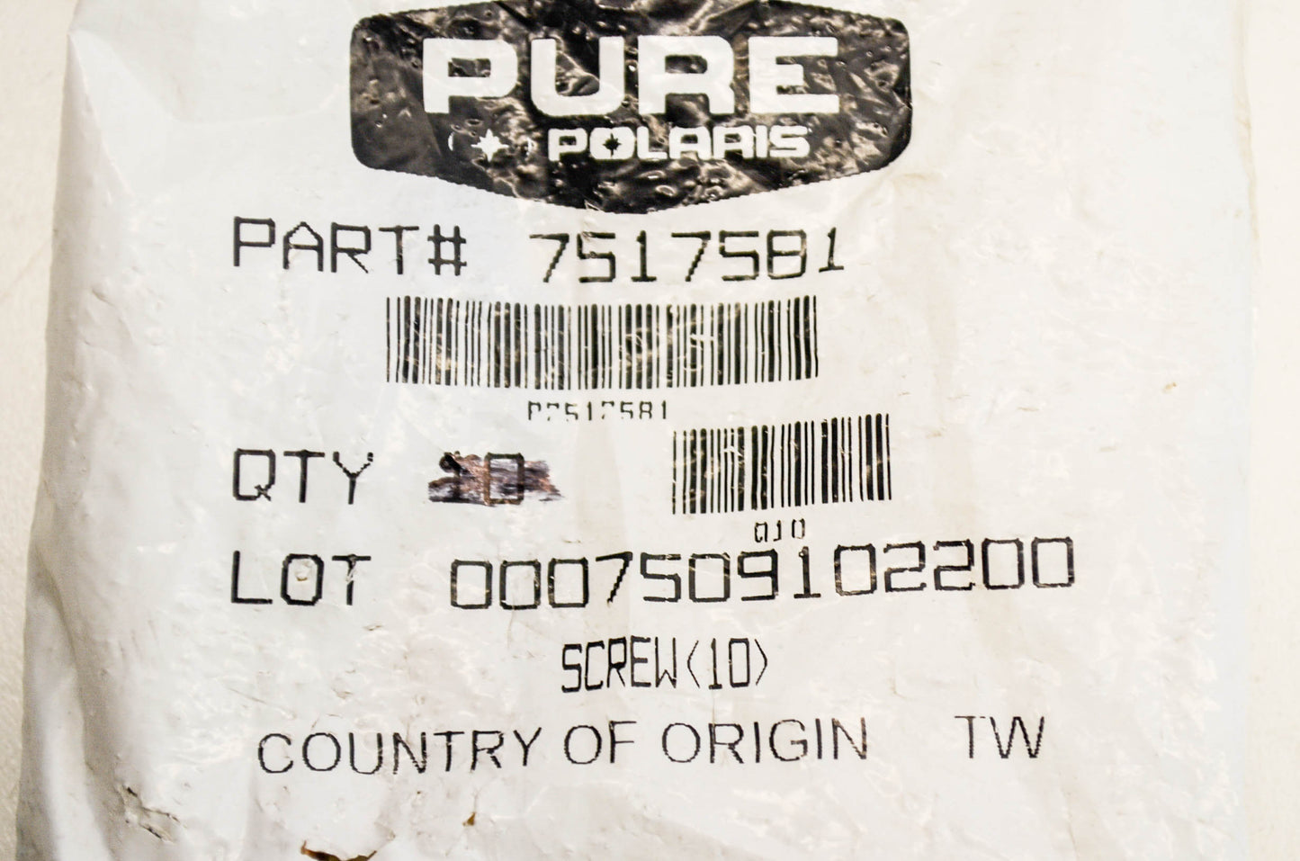 OEM Polaris 7517581 Screw NOS