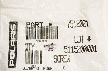 New OEM Polaris 7512021 Screw NOS