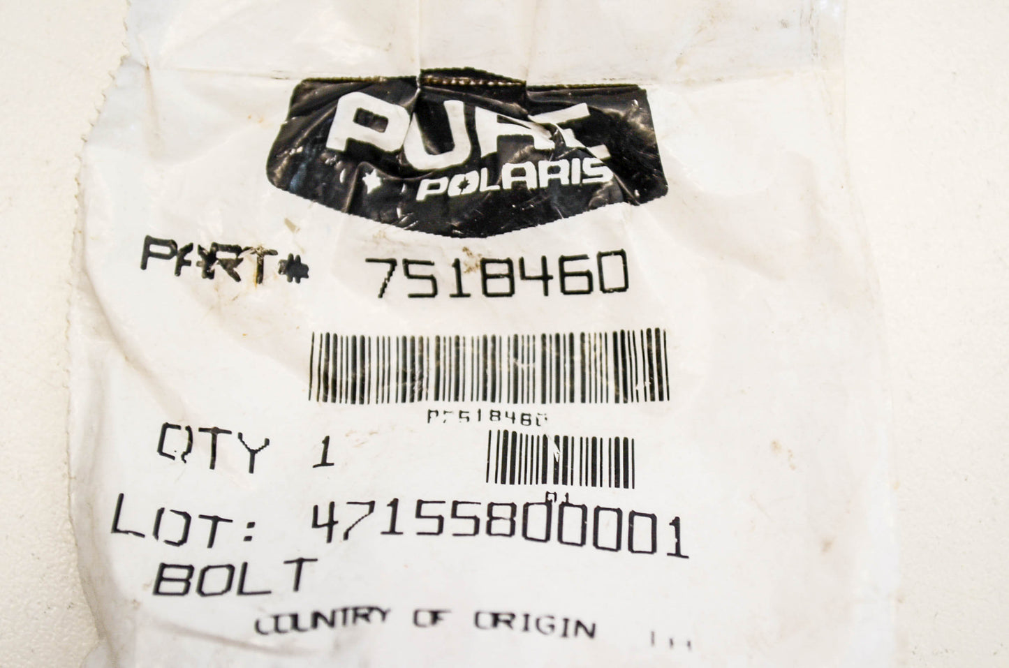 New OEM Polaris Bolt M10x1.5x20 NOS