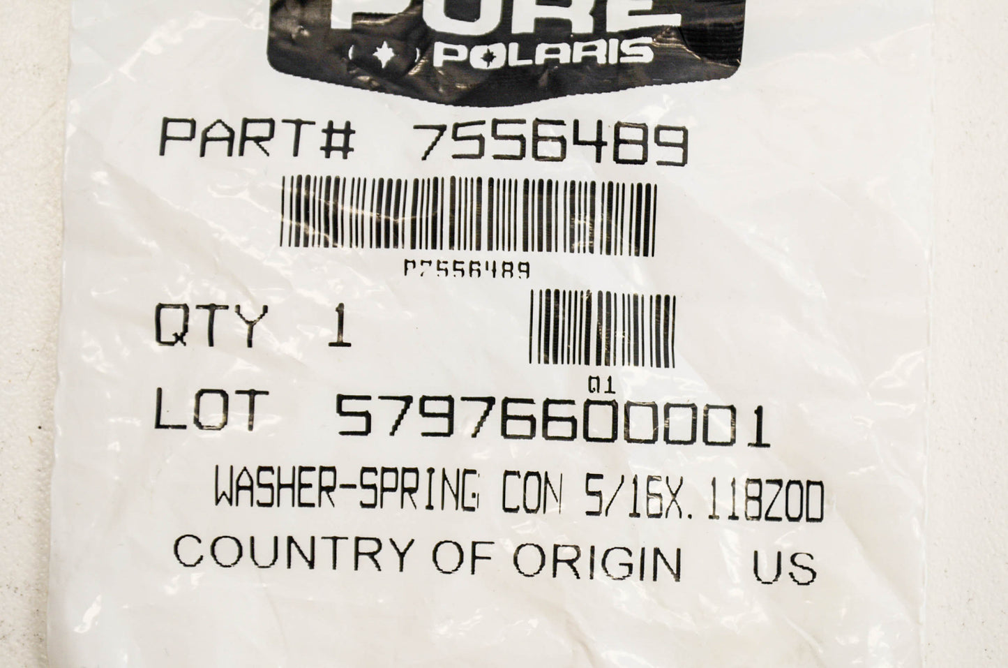 New OEM Polaris 7556489 Spring Washer 5/16x.118 NOS