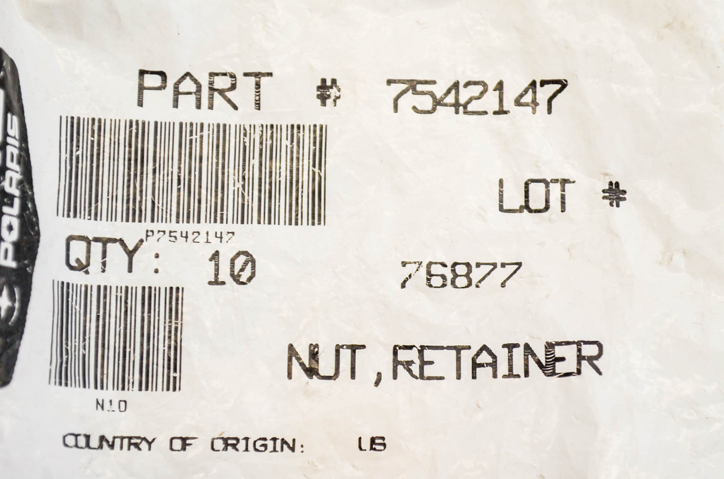 New OEM Polaris Retainer Nut NOS