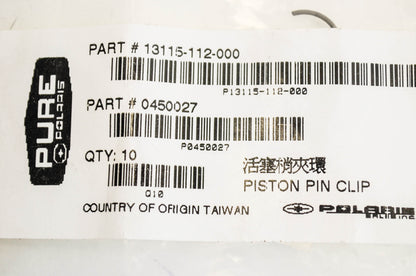New OEM Polaris Piston Pin Clip QTY 4 NOS