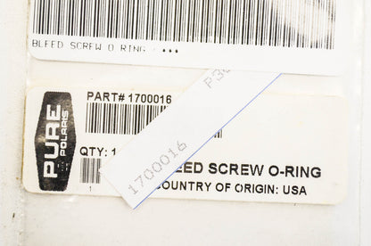 OEM Polaris 1700016 Bleed Screw O-Ring NOS