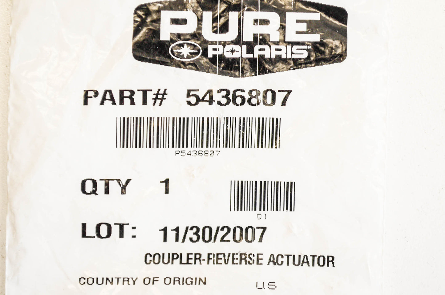 OEM Polaris 5436807 Actuator Assembly NOS