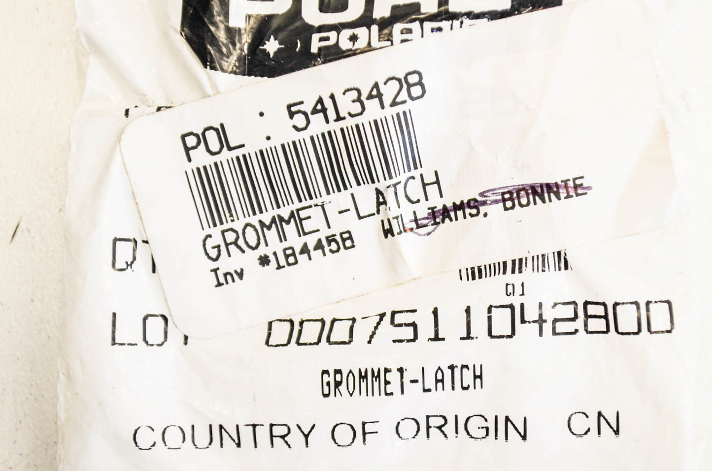 New OEM Polaris Latch Grommet NOS