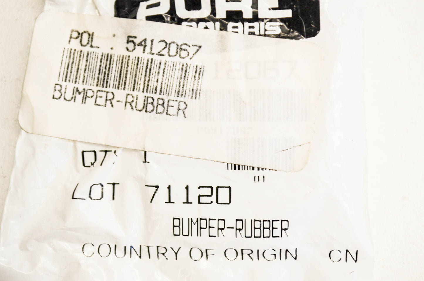 OEM Polaris 5412067 Rubber Bumper NOS
