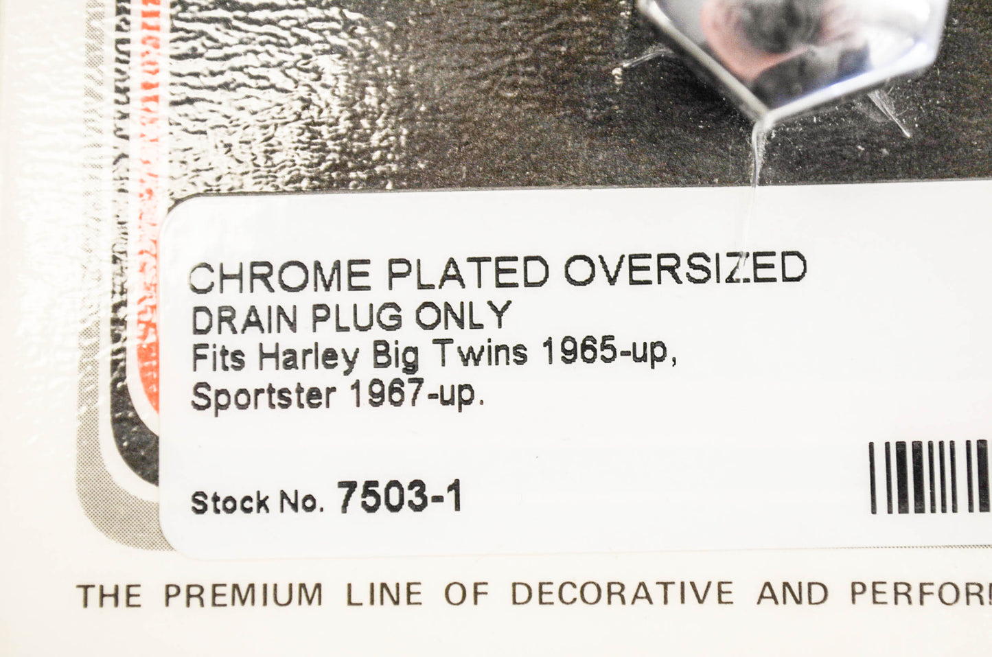 New Colony/V-Twin Oversized Drain Plug NOS