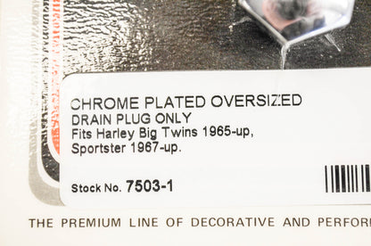 New Colony/V-Twin Oversized Drain Plug NOS