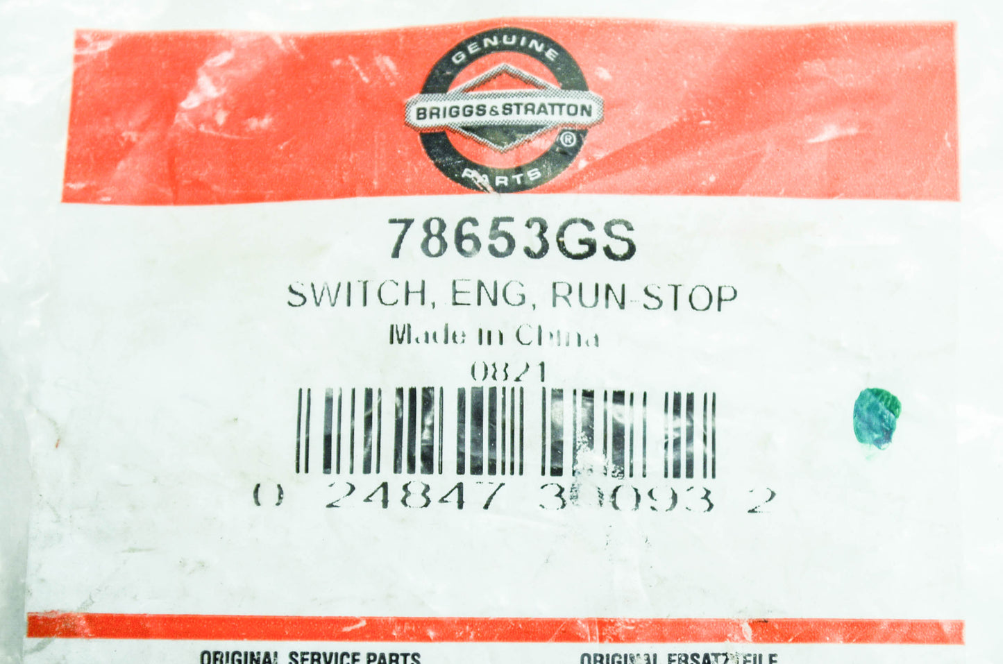 New Briggs & Stratton Run/Stop Switch NOS