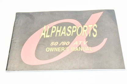 New Alpha Sports LG50/90 Owner's Manual NOS