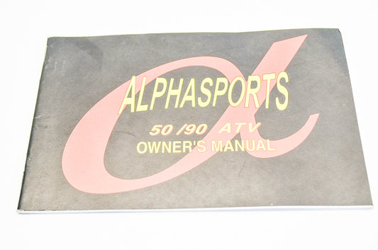 New Alpha Sports LG50/90 Owner's Manual NOS
