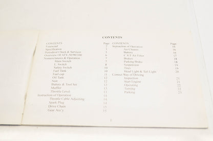 New Alpha Sports LG50/90 Owner's Manual NOS