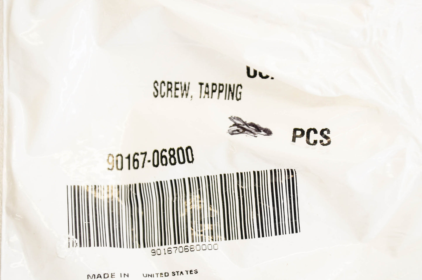 OEM Yamaha 90167-06800-00 Tapping Screw Qty 3 NOS