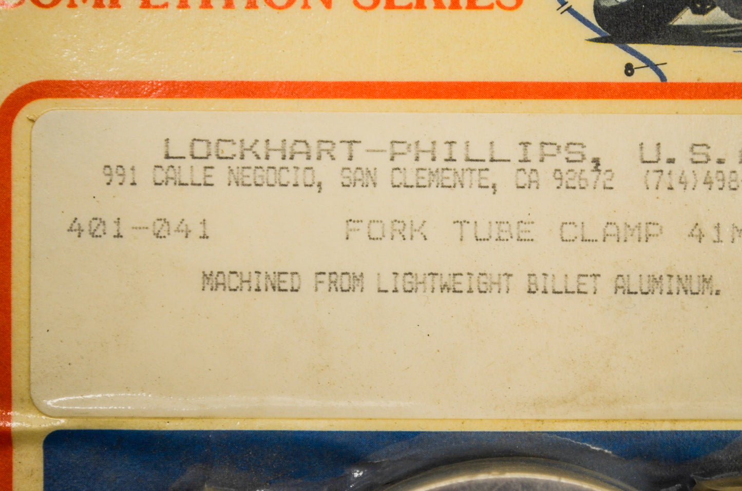 New Lockhart Phillips Fork Tube Clamp 41mm NOS