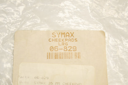 New HJC Symax Cheek Pads L 35mm QTY 2 NOS