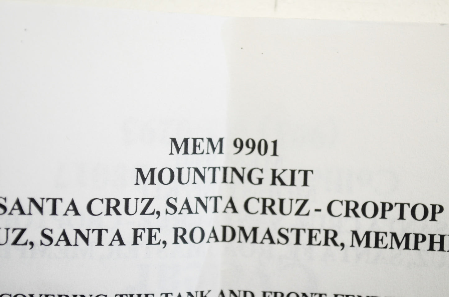New Memphis Shades Mounting Hardware Kit NOS