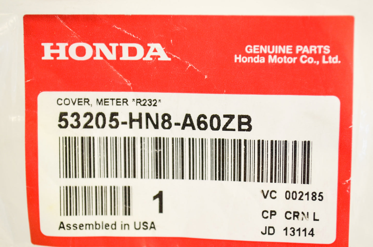 OEM Honda 53205-HN8-A60ZB Meter Cover R232 NOS