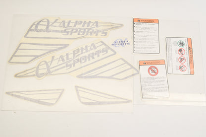 New Alpha Sports LG90 Sticker Kit NOS