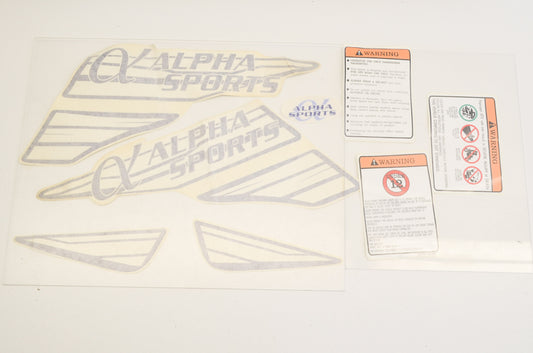 New Alpha Sports LG90 Sticker Kit NOS