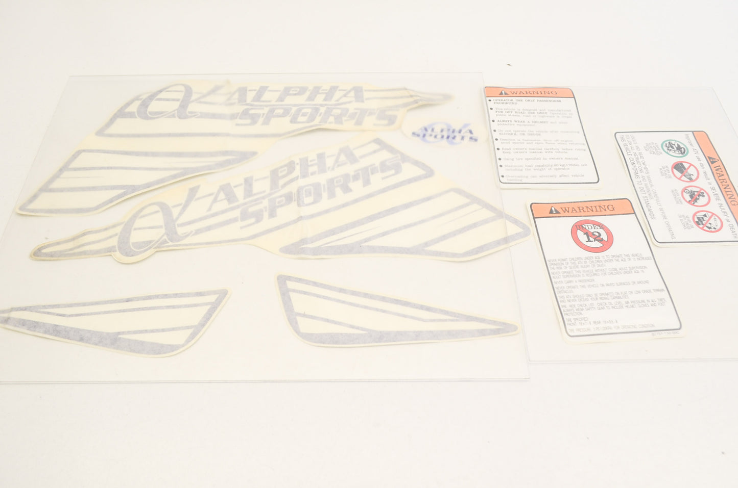 New Alpha Sports LG90 Sticker Kit NOS