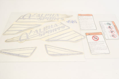 New Alpha Sports LG90 Sticker Kit NOS