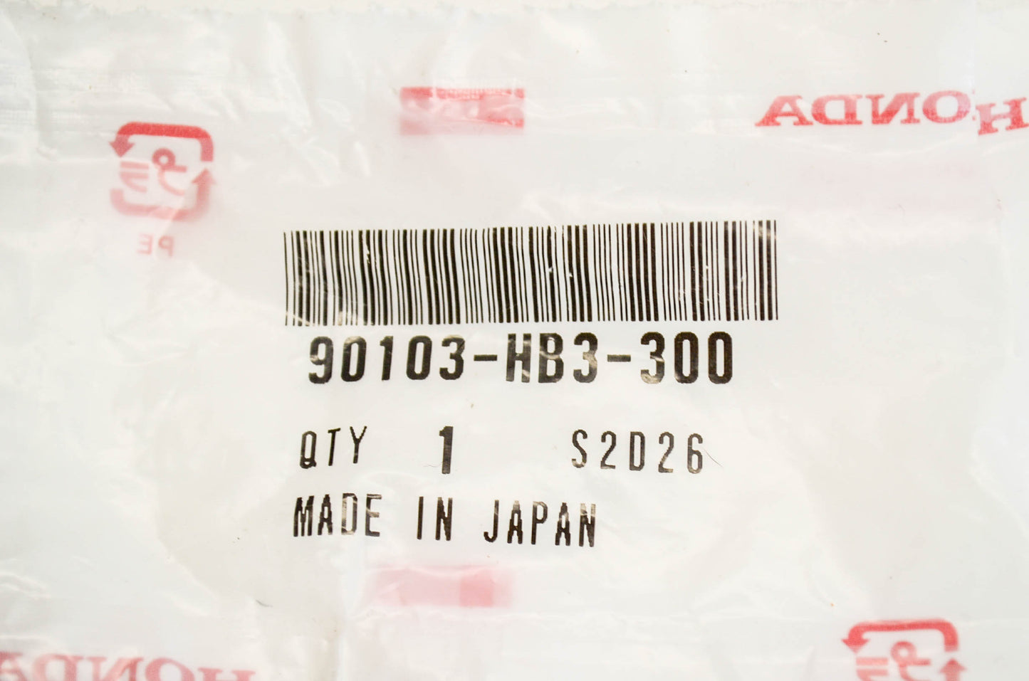 OEM Honda 90103-HB3-300 Wheel Bolt (10X30) NOS