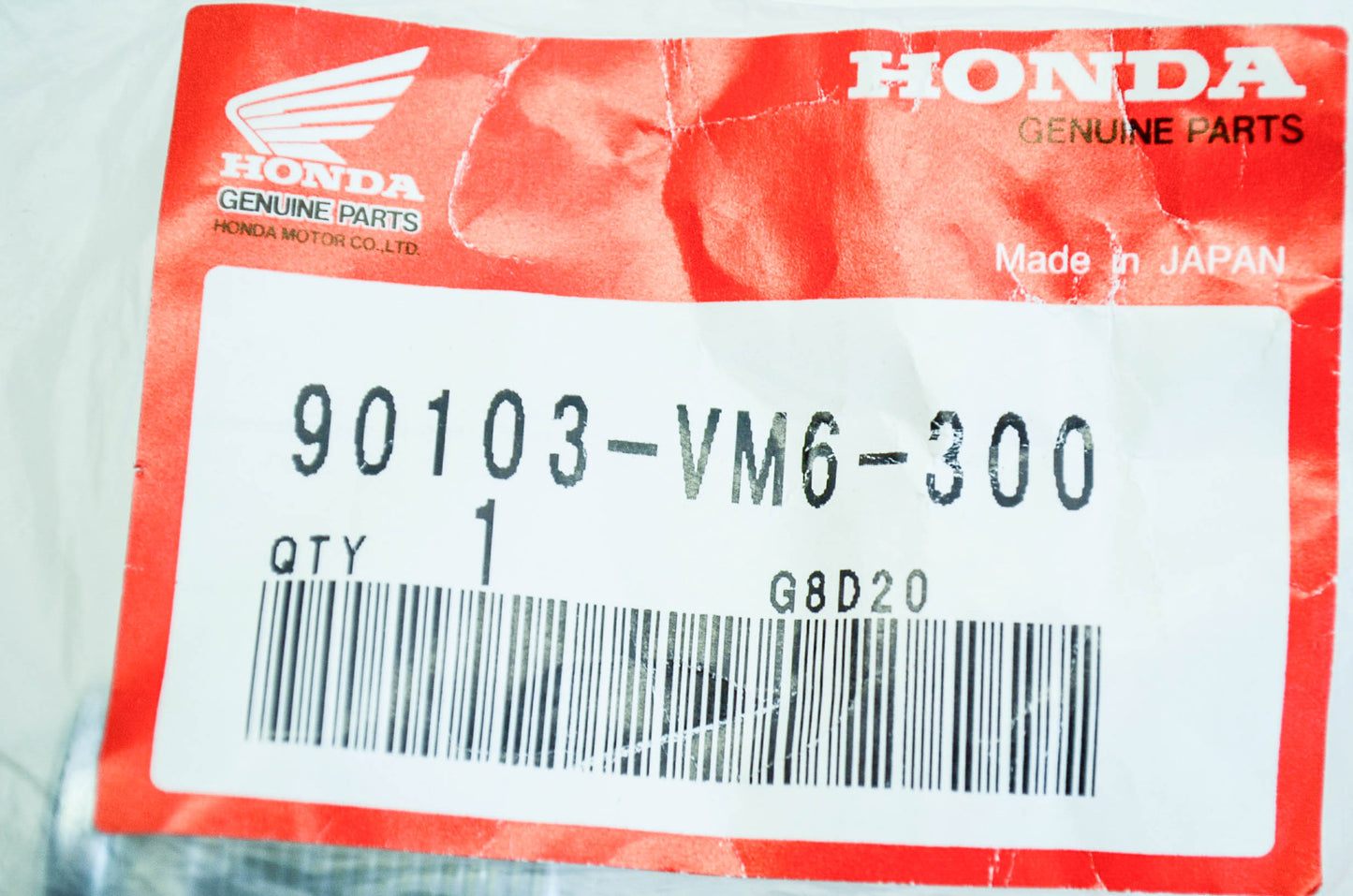 OEM Honda 90103-VM6-300 Bolt (10X24.5) NOS