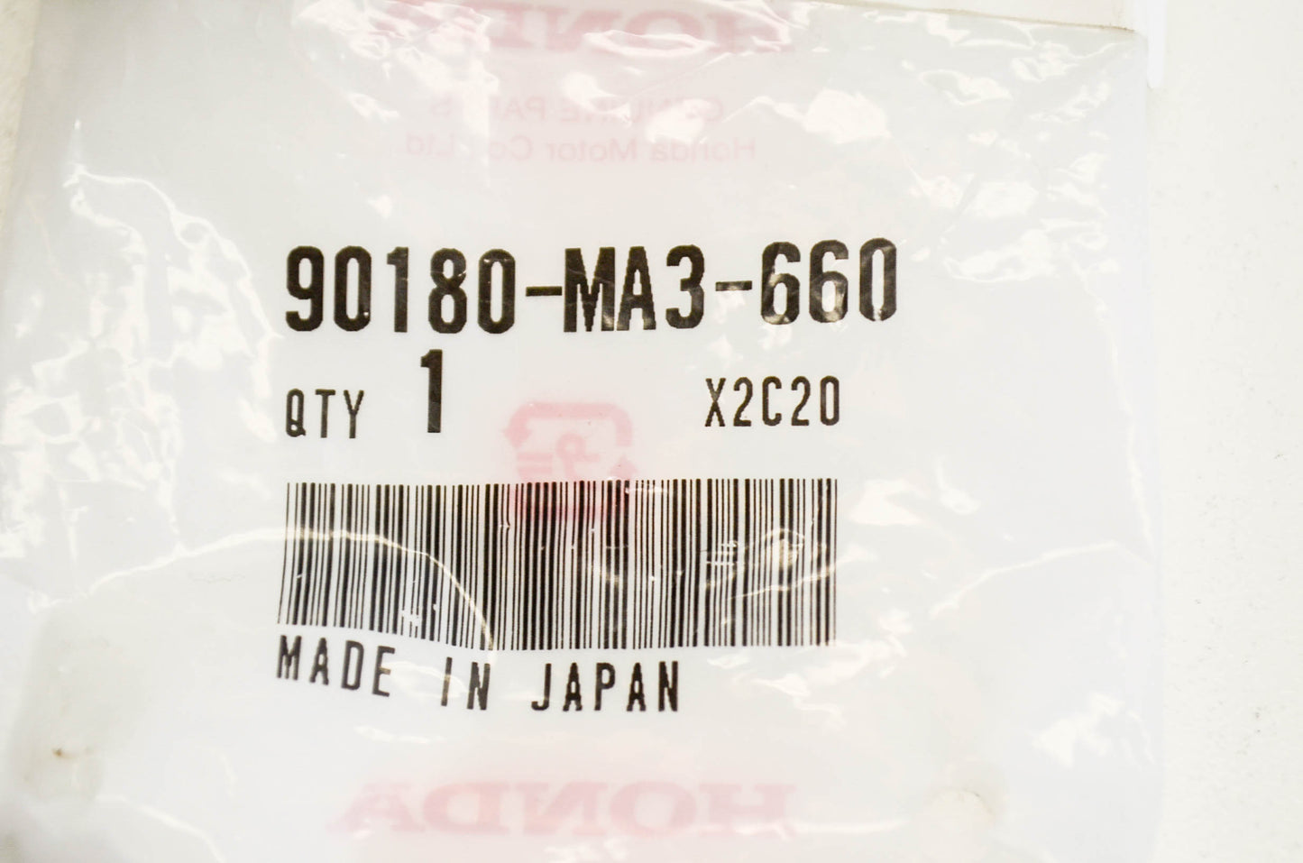 OEM Honda 90180-MA3-660 Flange Bolt (8X55) NOS