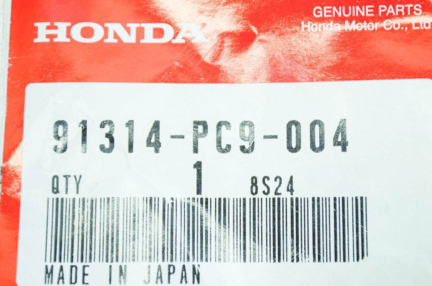 OEM Honda 91314-PC9-004 O-Ring (8.5X1.9) NOS