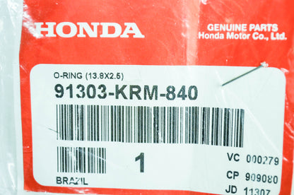 OEM Honda 91303-KRM-840 O-Ring (13.8X2.5) NOS