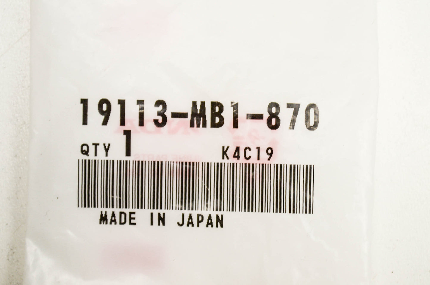 OEM Honda 19113-MB1-870 Rubber NOS