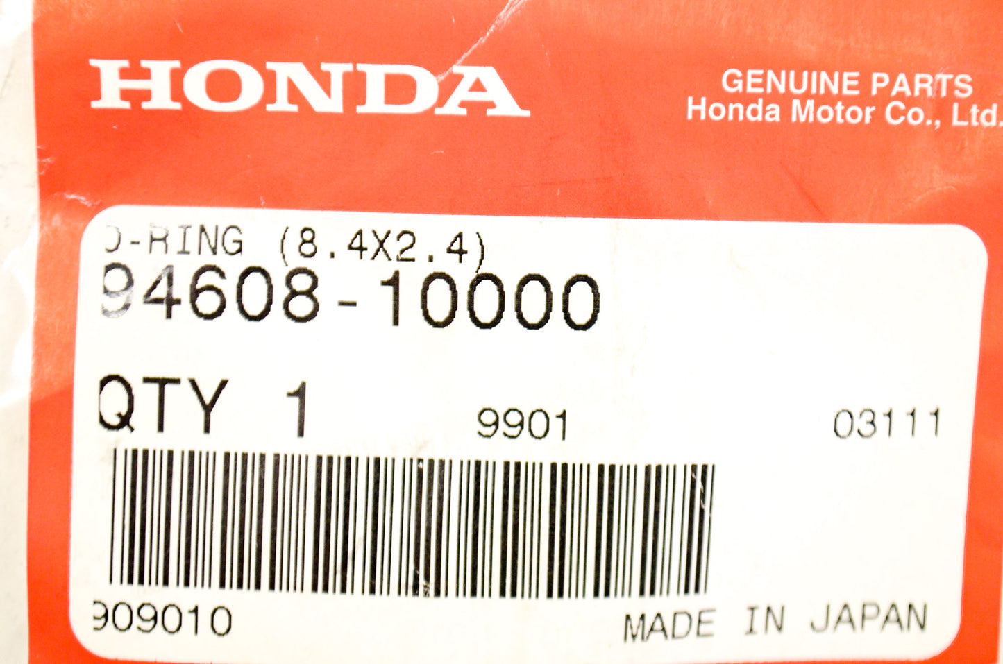 OEM Honda 94608-10000 O-Ring (8.4X2.4) Qty 2 NOS