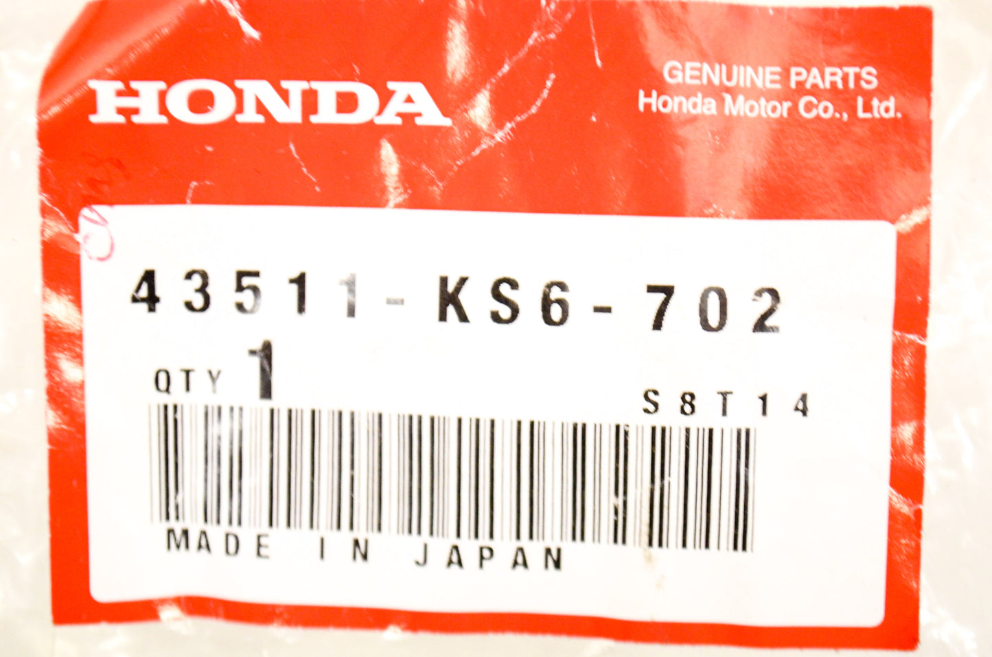 OEM Honda 43511-KS6-702 Cup NOS