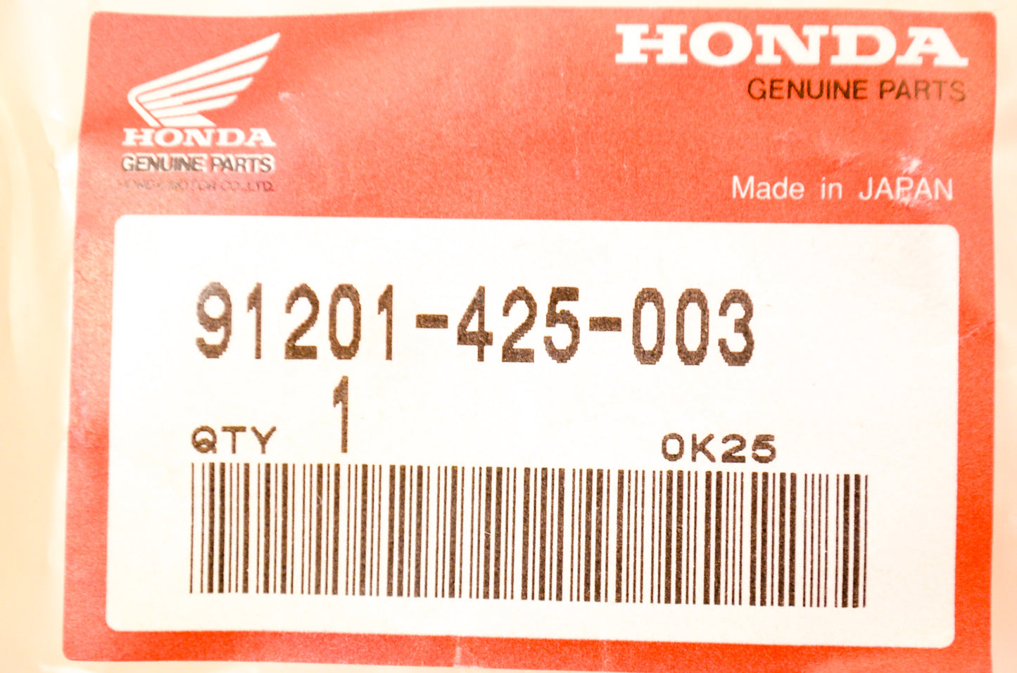 OEM Honda 91201-425-003 Oil Seal 25X42X8 NOS