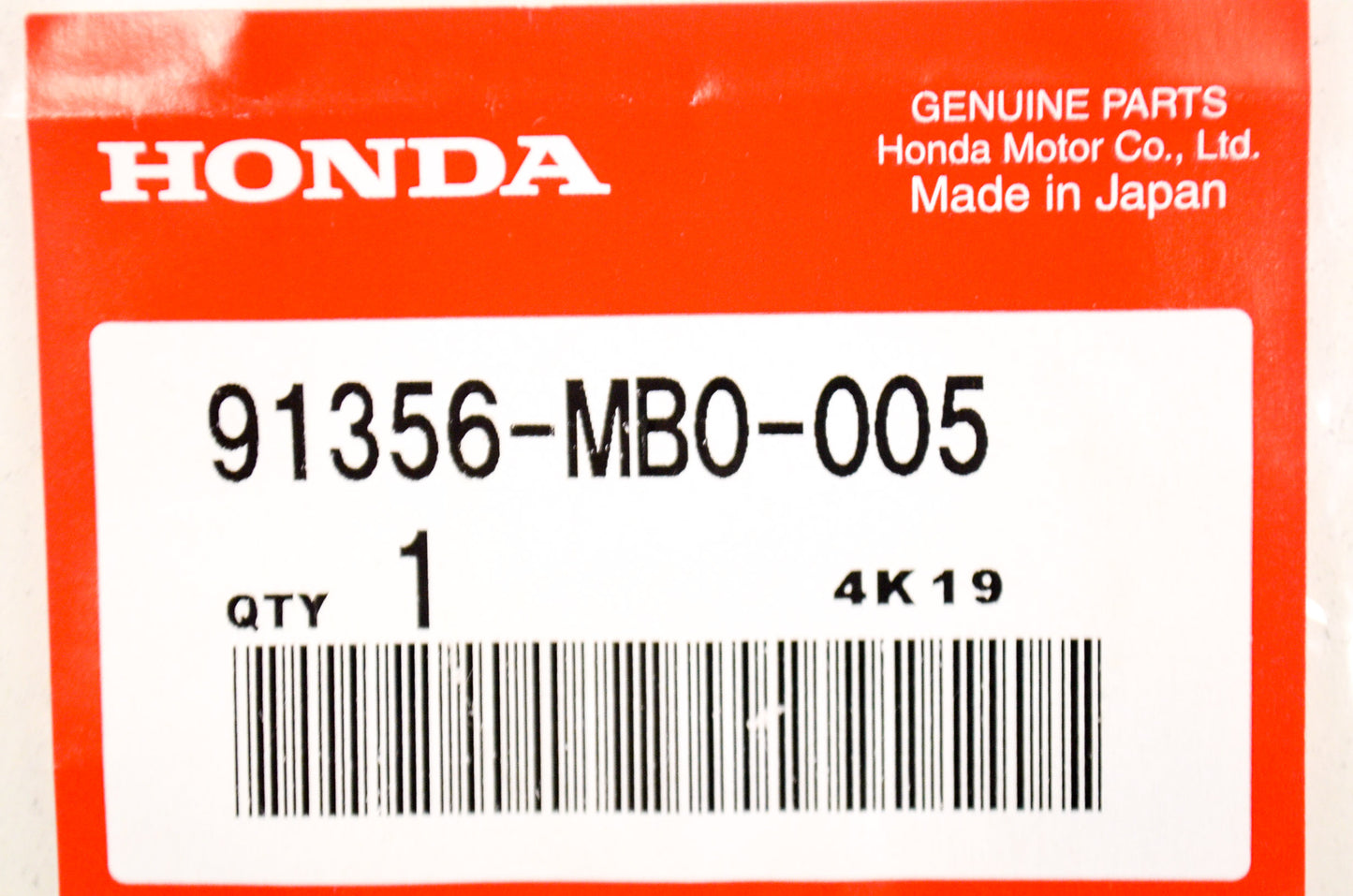 OEM Honda 91356-MB0-005 O-Ring (35.2X2.4) NOS